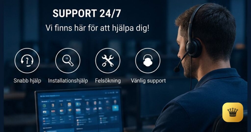 Professionell kundsupport för Smart IPTV Sverige dygnet runt